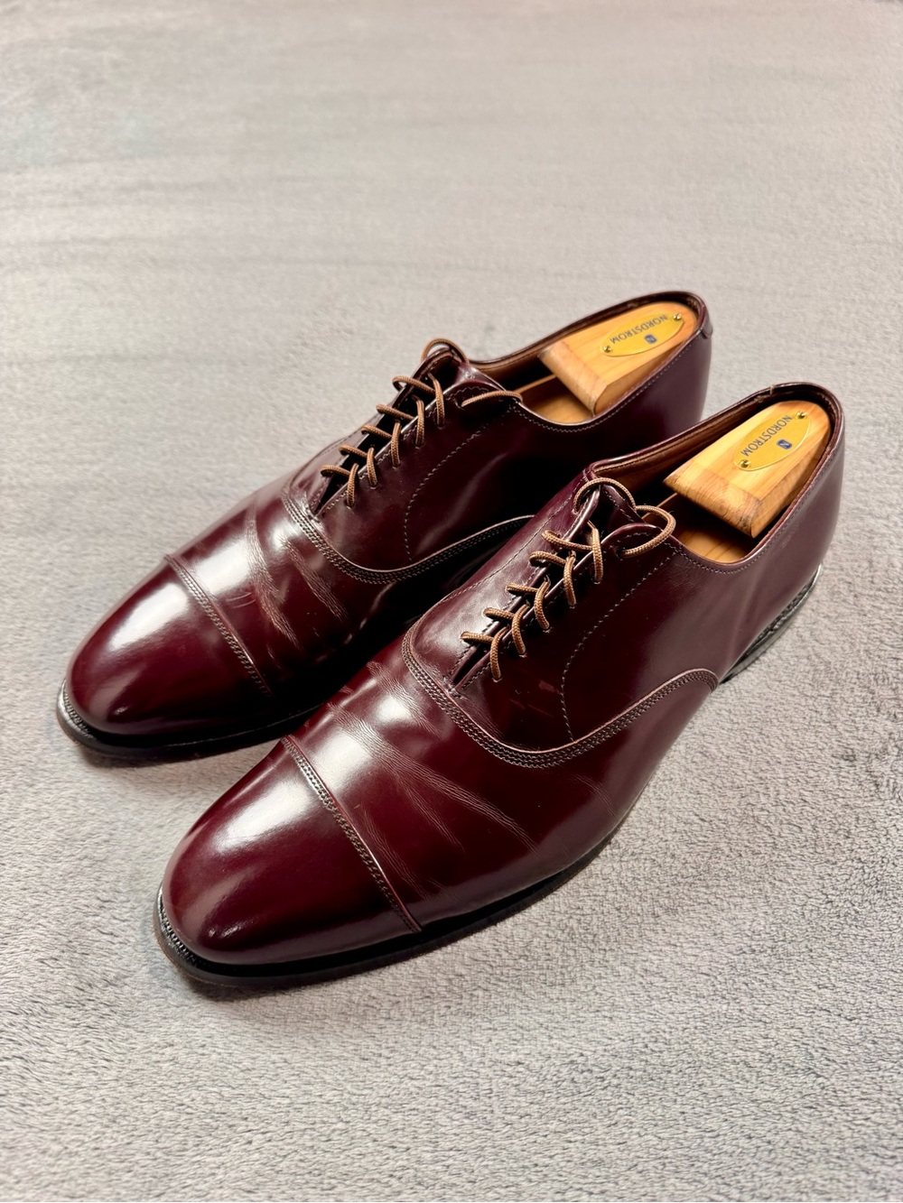Allen Edmonds Park Avenue Burgundy Cap-Toe Oxfords